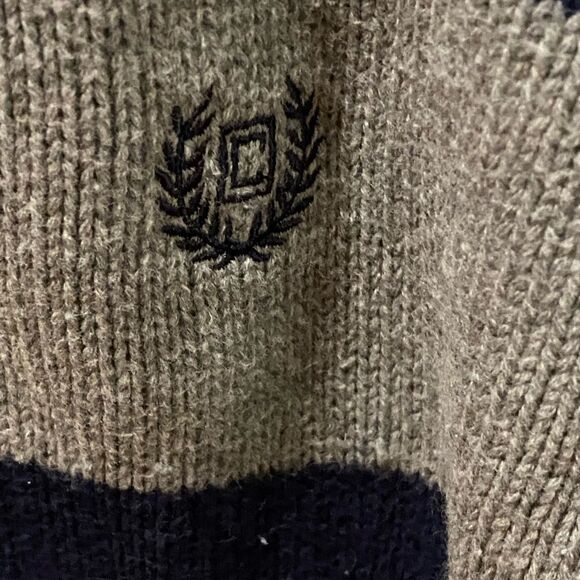 Chaps mens gray and navy striped sweater size XXL - Picture 2 of 4